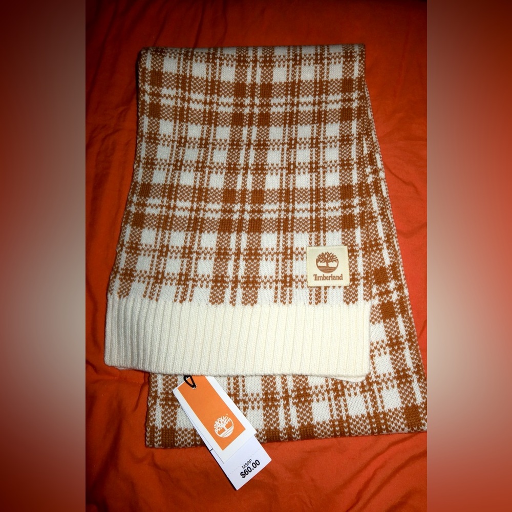 Timberland Plaid Scarf Buffalo Beige